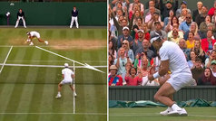 El hambre de Nadal por ganar este Wimbledon se resume en este puntazo... ¡y esta celebración!