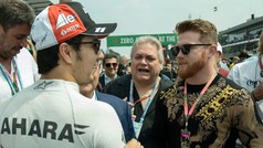Canelo Álvarez visita a Checo pérez en GP de Abu Dhabi y lo presume en Instagram