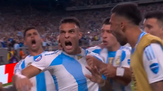 Gol de Lautaro Martnez (0-1) en el Chile 0-1 Argentina