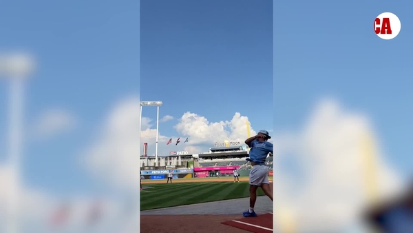 Actor Jason Sudeikis during a celebrity softball game prior to a