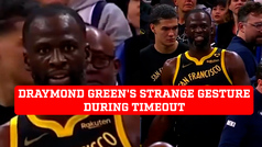 Draymond Green's strange gesture during timeout worries NBA fans