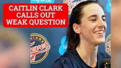Caitlin Clark calls out "weak question" in front of reporters at media availability