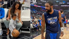 Kyrie Irving receives the best assist of his career... from his little son