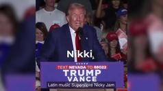 Donald Trump confunde a Nikki Jam con una mujer en mitad de un mitin: ?Est buensima!?