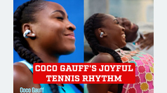 Coco Gauff embraces tennis with lively rhythm, as if among friends in an advertisement 