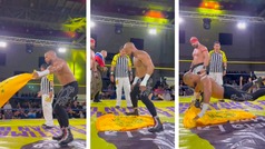 Luchador canadiense se burla y "mancilla" bandera de Tigres en funcin de lucha libre en Monterrey
