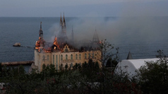 Rusia ataca con misiles el conocido como "castillo de Harry Potter" en Odesa 