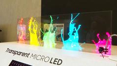 Así se ve el primer televisor transparente Microled de Samsung