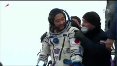 El empresario de la moda Yusaku Maezawa aterriza tras pasar doce días en el espacio