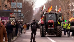 La tractorada llega a Madrid entre fuertes medidas de seguridad