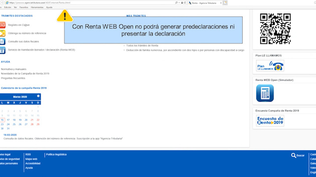 Renta Web Open 2020 No Funciona